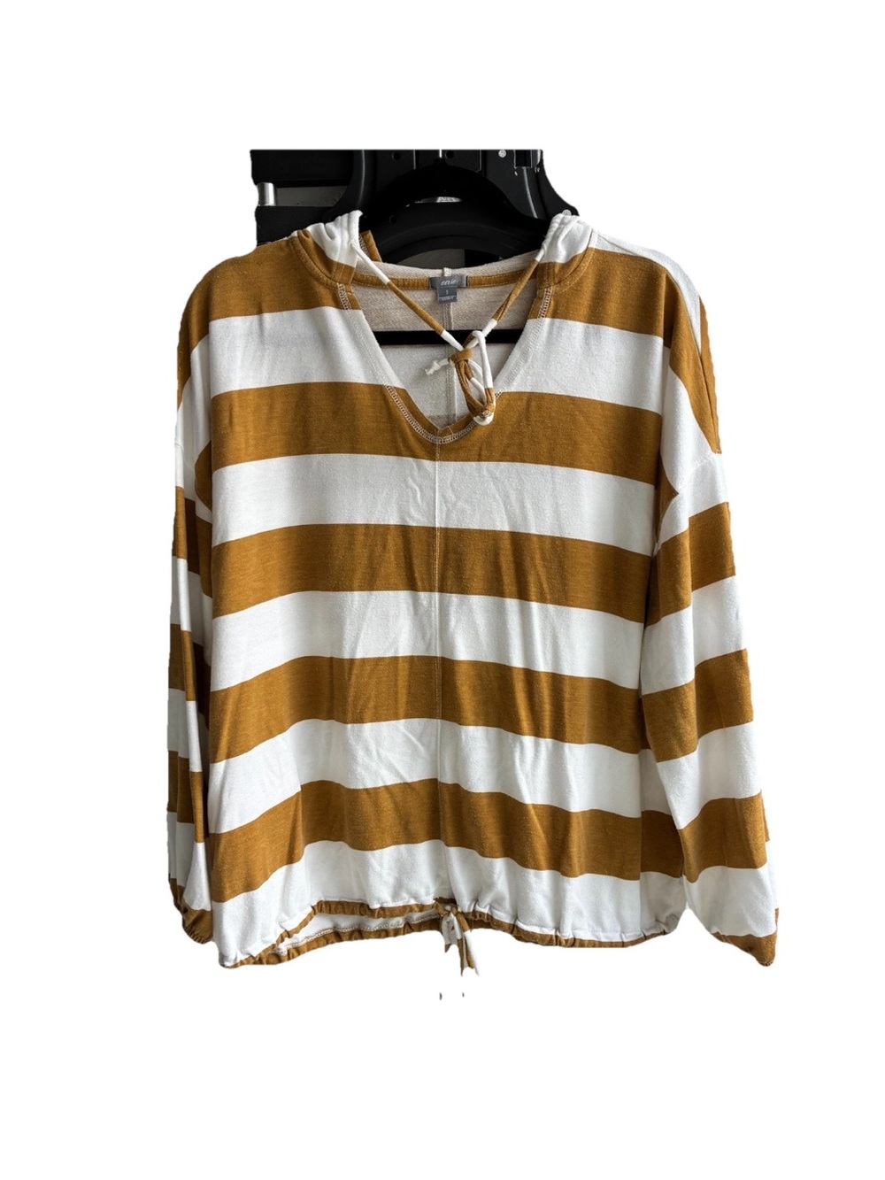Aerie Women’s Lightweight Oversized Striped Hooded Top Size Small